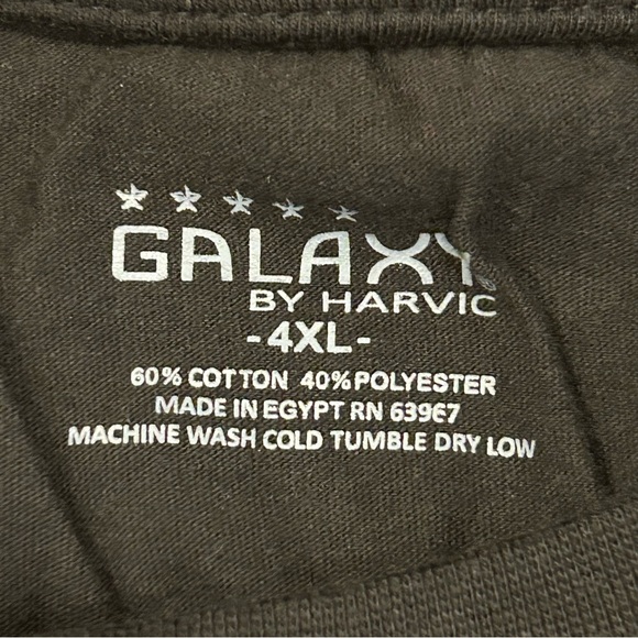 NWOT Men’s Black & Gray Crewneck Long Sleeve T-shirts 4XL - Picture 4 of 12